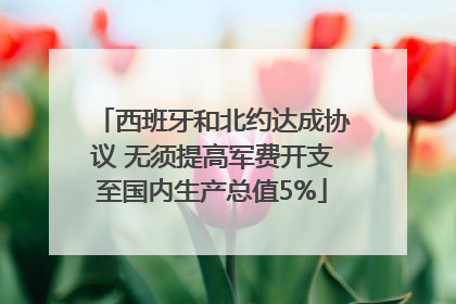 西班牙和北约达成协议 无须提高军费开支至国内生产总值5%