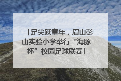 足尖跃童年，眉山彭山实验小学举行“海豚杯”校园足球联赛