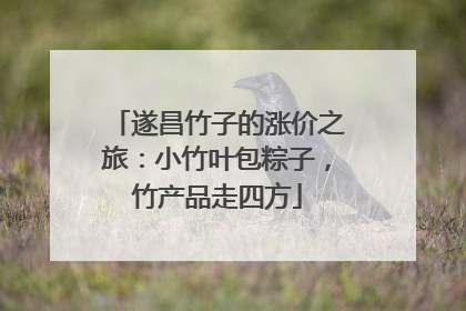 遂昌竹子的涨价之旅：小竹叶包粽子，竹产品走四方