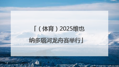 （体育）2025维也纳多瑙河龙舟赛举行