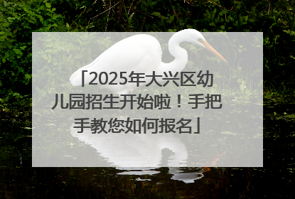 2025年大兴区幼儿园招生开始啦！手把手教您如何报名