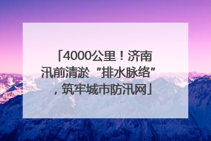 4000公里！济南汛前清淤“排水脉络”，筑牢城市防汛网
