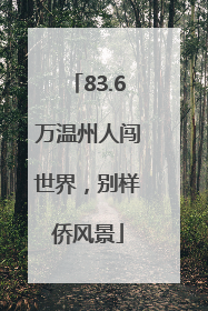 83.6万温州人闯世界，别样侨风景