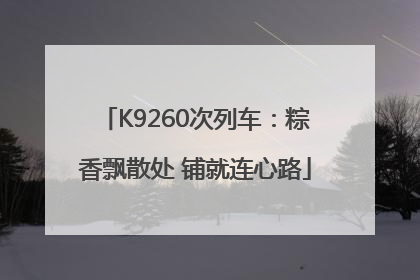 K9260次列车：粽香飘散处 铺就连心路